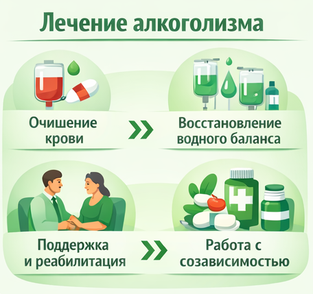 лечение алкоголизма в Райчихинске этапы